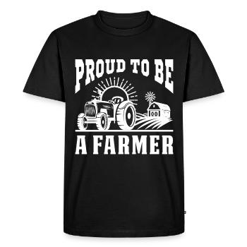 Farm Life Farmer auer Gift Saying Country Life - Men's Premium Organic T-Shirt - black - Front - Nico (187cm)