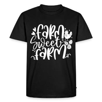 Farmer Farmer Country Life Farmer Gift Saying - Men's Premium Organic T-Shirt - black - Front - Nico (187cm)