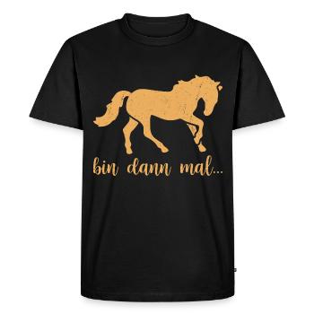 Idée cadeau chevaux équitation hobby dire - T-shirt Premium bio Homme - noir - Devant - Nico (187cm)