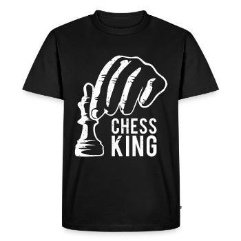 Roi des échecs Cadeau Echecs Sport Maître d’échecs - T-shirt Premium bio Homme - noir - Devant - Nico (187cm)