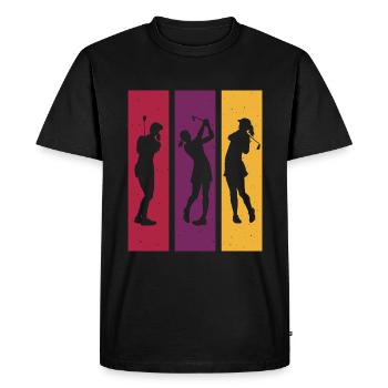 Golf golfeur femmes cadeau clubs de golf rétro - T-shirt Premium bio Homme - noir - Devant - Nico (187cm)