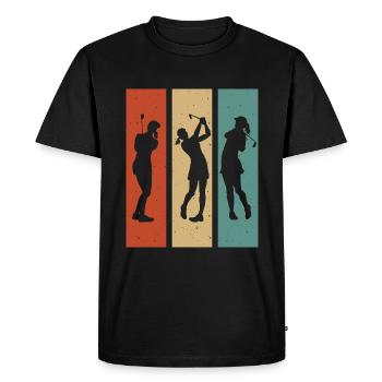 Golf Golf Femmes Cadeau Femme Femme Disant Fille - T-shirt Premium bio Homme - noir - Devant - Nico (187cm)