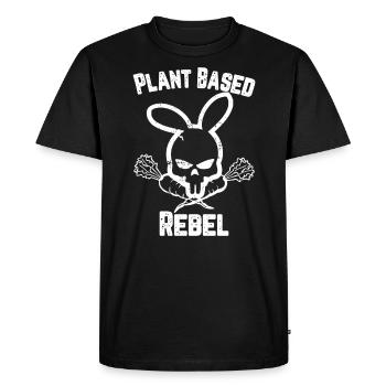 Plant Based Rebel Shirt Vegan Plant Based - Men's Premium Organic T-Shirt - black - Front - Nico (187cm)