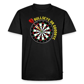 Fléchettes Bullseye Fléchettes Fléchettes club - T-shirt Premium bio Homme - noir - Devant - Nico (187cm)