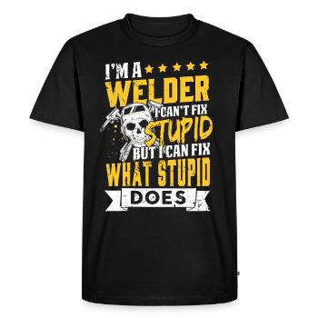 Schweisser Soudeur Soudage Soudage - T-shirt Premium bio Homme - noir - Devant - Nico (187cm)