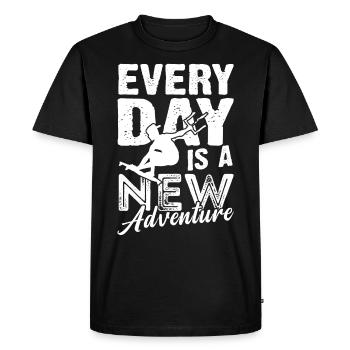 Kiten Kiteboard Kiter Kite Kitesurf Kitesurfer - Men's Premium Organic T-Shirt - black - Front - Nico (187cm)