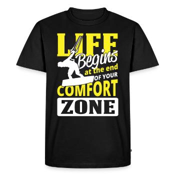 Kitesurfer Comfort Zone Kiten Kiteboard Kiter Kite - T-shirt Premium bio Homme - noir - Devant - Nico (187cm)