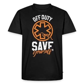 Secouristes, ambulances, ambulanciers - T-shirt Premium bio Homme - noir - Devant - Nico (187cm)