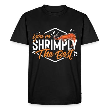 Shrimply the best / Shrimp / Shrimp / Wordplay - Men's Premium Organic T-Shirt - black - Front - Nico (187cm)