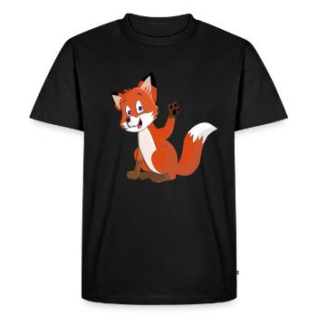 Fox - Men's Premium Organic T-Shirt - black - Front - Nico (187cm)
