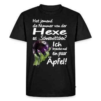 Evil Witch Apple Fairy Tale Revenge Jealousy Spell - Men's Premium Organic T-Shirt - black - Front - Nico (187cm)
