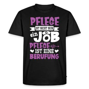 Aide aux personnes âgées Engel Soins infirmiers Maison de retraite - T-shirt Premium bio Homme - noir - Devant - Nico (187cm)