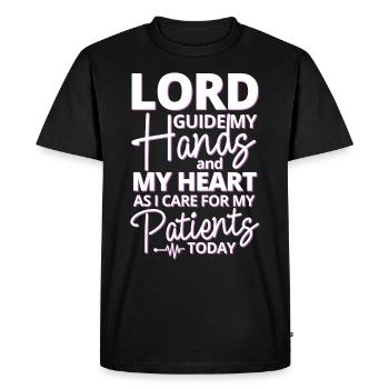 Aide aux personnes âgées Engel Soins infirmiers Maison de retraite - T-shirt Premium bio Homme - noir - Devant - Nico (187cm)
