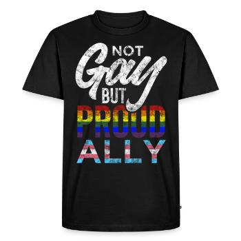 Proud ally Pride ally LGBTQ Ally Transsexual - Men's Premium Organic T-Shirt - black - Front - Nico (187cm)
