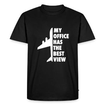 Pilot Pilot Aircraft Flight Attendant - Men's Premium Organic T-Shirt - black - Front - Nico (187cm)