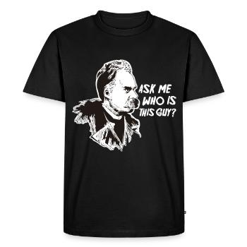 Philosophie de Nietzsche Philosophe Denker - T-shirt Premium bio Homme - noir - Devant - Nico (187cm)