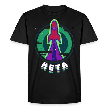 Keta Ketamine Drug Spaceship - Men's Premium Organic T-Shirt - black - Front - Nico (187cm)