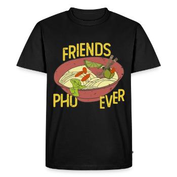 Pho Asian Food Soup - Men's Premium Organic T-Shirt - black - Front - Nico (187cm)
