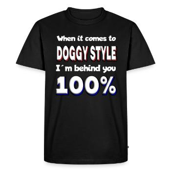 Doggystyle Saying VersaUt Sex Sex Position Po Anal - Men's Premium Organic T-Shirt - black - Front - Nico (187cm)