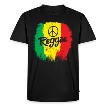 Reggae Grunge Reggaeton Reggaestyle Musique - T-shirt Premium bio Homme - noir - Devant - Nico (187cm)