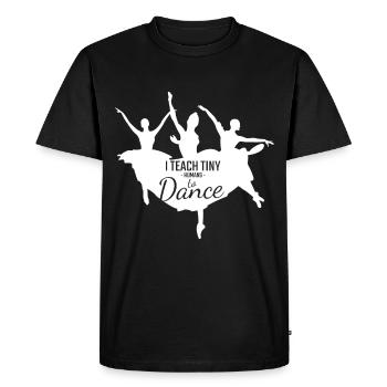 Professeur de ballet avec ballerine illustration - T-shirt Premium bio Homme - noir - Devant - Nico (187cm)