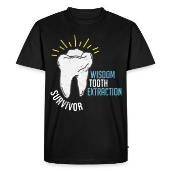 Conception de dent de sagesse - T-shirt Premium bio Homme - noir - Devant - Nico (187cm)