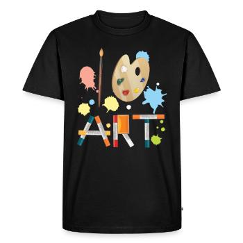 J'adore les artistes peintres peintres - T-shirt Premium bio Homme - noir - Devant - Nico (187cm)