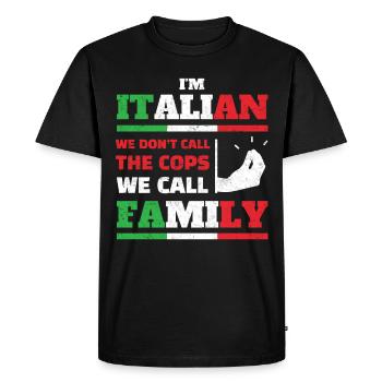 Famille mafia italienne - T-shirt Premium bio Homme - noir - Devant - Nico (187cm)