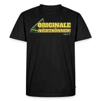 Les emplacements de grue doivent être compactés - T-shirt Premium bio Homme - noir - Devant - Nico (187cm)