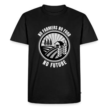 Pas de fermier Pas de nourriture Pas de futur fermier - T-shirt Premium bio Homme - noir - Devant - Nico (187cm)
