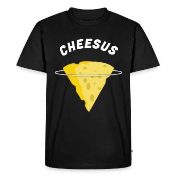 Fromage au fromage Jésus - T-shirt Premium bio Homme - noir - Devant - Nico (187cm)