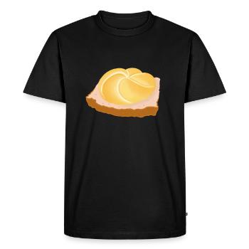 Leberkäse Design - meat cheese for butchers - Men's Premium Organic T-Shirt - black - Front - Nico (187cm)