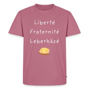 Leberkäse Design - Fleischkäse witzig - Männer Premium Bio T-Shirt - Mauve - Vorne - Nico (187cm)