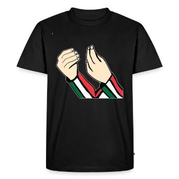 Conception de drapeau italien avec italien - T-shirt Premium bio Homme - noir - Devant - Nico (187cm)