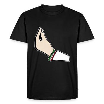 Conception de drapeau italien avec italien - T-shirt Premium bio Homme - noir - Devant - Nico (187cm)