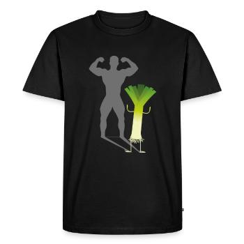 Lauch Fitness Pumper Design als Sport Motivation - Männer Premium Bio T-Shirt - Schwarz - Vorne - Nico (187cm)