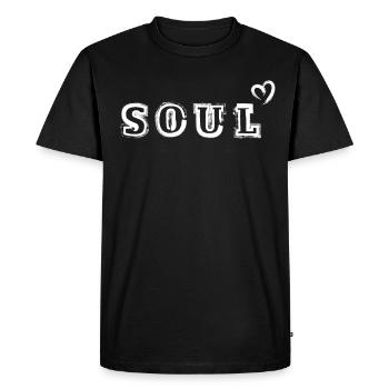 Soulmates Soul Mate Partnerlook Couple Shirt - Men's Premium Organic T-Shirt - black - Front - Nico (187cm)