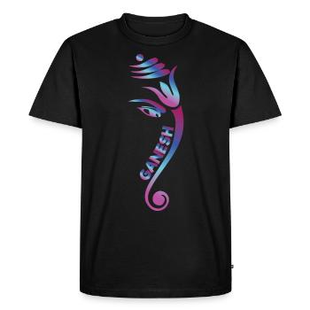 Ganesha - dieu hindou - T-shirt Premium bio Homme - noir - Devant - Nico (187cm)