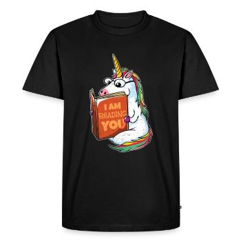 Psychologue Lustig - étude de psychologie - psychate - T-shirt Premium bio Homme - noir - Devant - Nico (187cm)