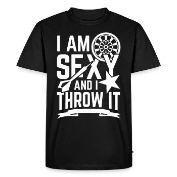 Fléchettes sexy fléchettes fléchettes fléchettes jeu de fléchettes - T-shirt Premium bio Homme - noir - Devant - Nico (187cm)