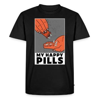 Tenue de chat antidépresseur pour les amoureux des chats - T-shirt Premium bio Homme - noir - Devant - Nico (187cm)