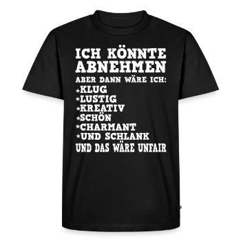 Je pourrais perdre du poids drôle disant manchon de sport de régime - T-shirt Premium bio Homme - noir - Devant - Nico (187cm)