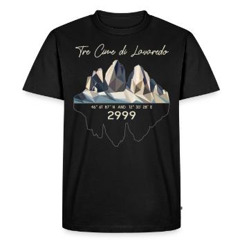 Dolomites Sesto Three Peaks tre cime di lavaredo - T-shirt Premium bio Homme - noir - Devant - Nico (187cm)