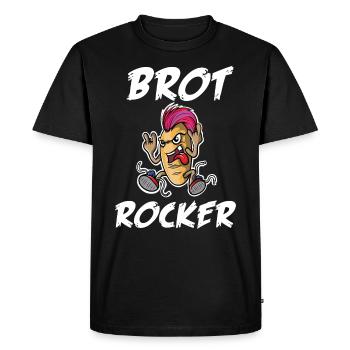 Pain à bascule boulanger rock'n'roll boulangerie - T-shirt Premium bio Homme - noir - Devant - Nico (187cm)