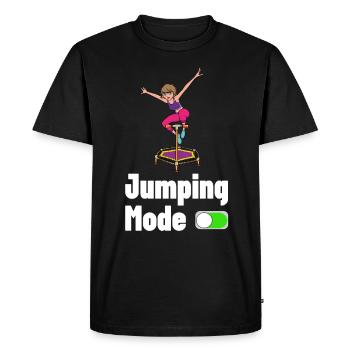 Saut trampoline jumpstyle hopping sport - T-shirt Premium bio Homme - noir - Devant - Nico (187cm)