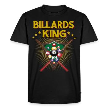 Billard Snooker - King of the Billiards - 8 Pool - T-shirt Premium bio Homme - noir - Devant - Nico (187cm)