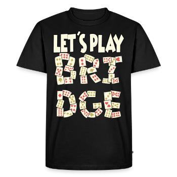 Funny bridge player card game - Men's Premium Organic T-Shirt - black - Front - Nico (187cm)