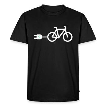 Ebike battery electric bike pedelec electric bike - Men's Premium Organic T-Shirt - black - Front - Nico (187cm)