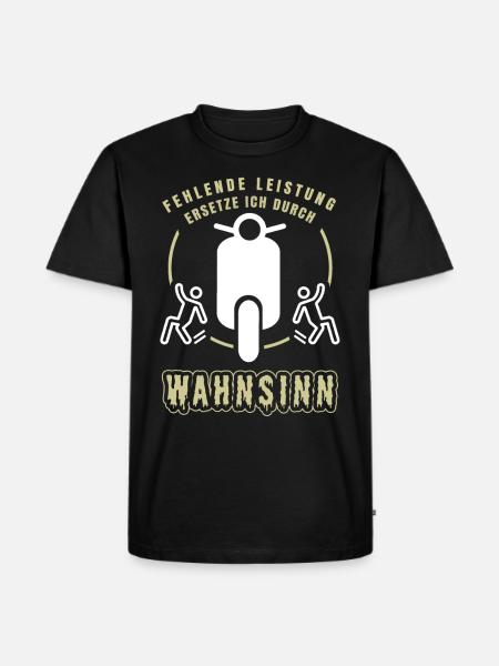 Witziger Roller Spruch Rollerfahrer Zweirad - Männer Premium Bio T-Shirt - Schwarz
