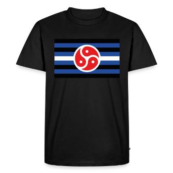 BDSM Flagge Symbol Dom Sub Fetisch Kinky Sex DDLG - Men's Premium Organic T-Shirt - black - Front - Nico (187cm)